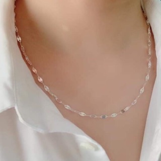 Dây chuyền bạc nữ phay lá