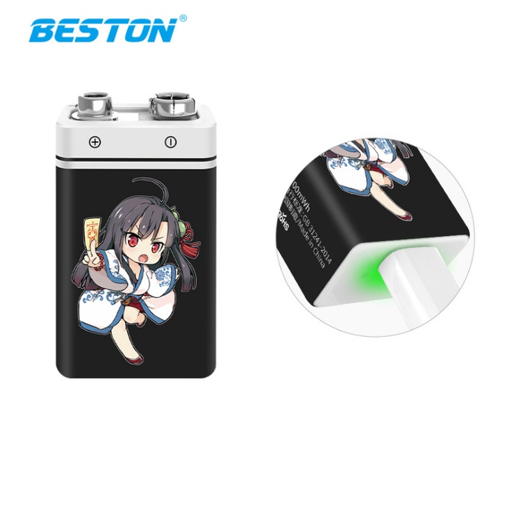 Pin sạc 9V Lithium  Boston cổng sạc trực tiếp micro USB  - Pin micro, đồng hồ đo điện, máy nghe nhạc, đèn pin,