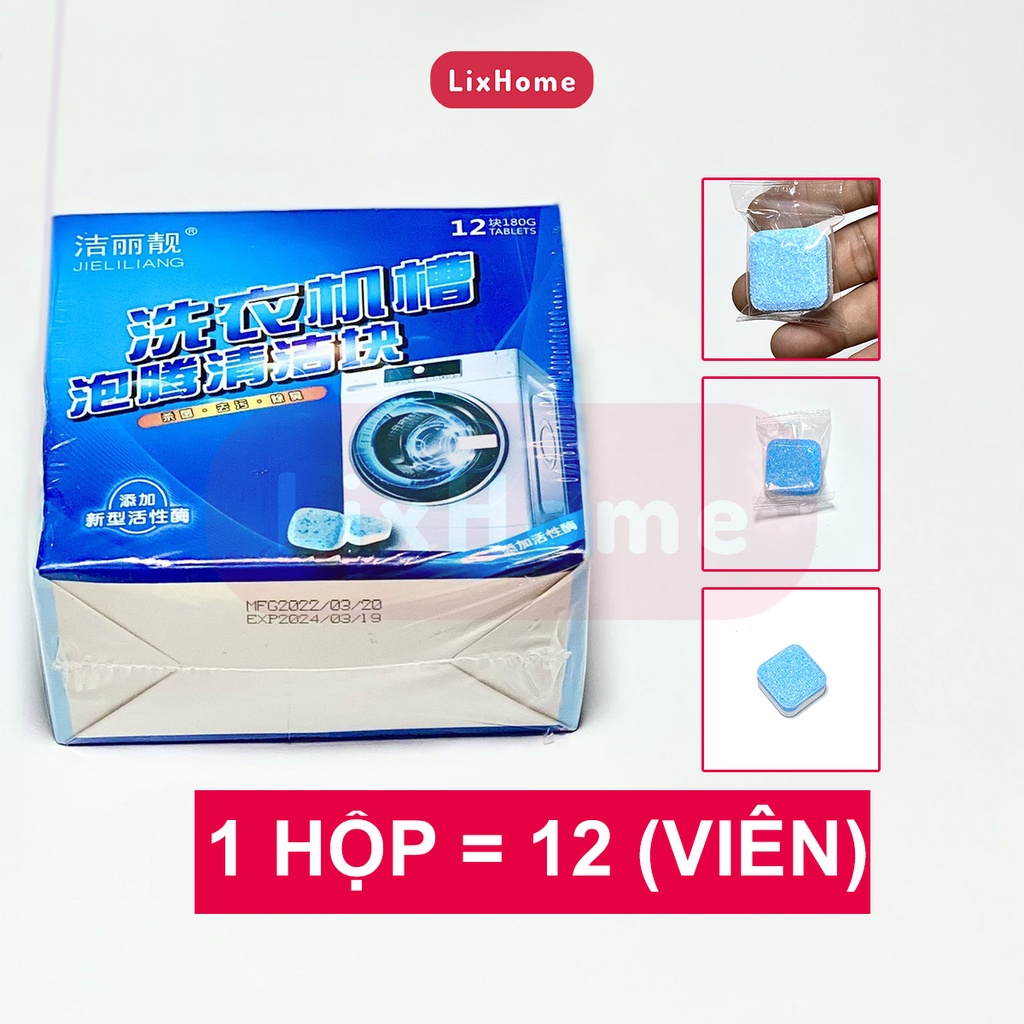 Hộp 12 viên tẩy lồng máy giặt