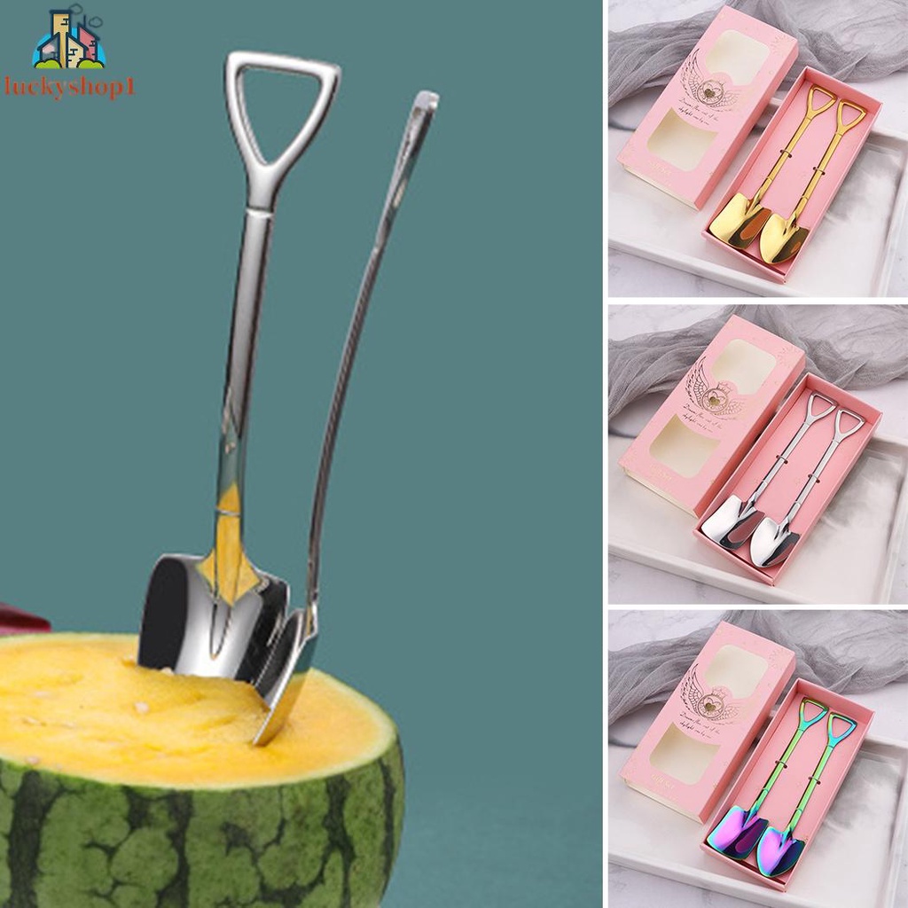 Set 2 Muỗng Múc Kem Hình Mèo Xinh Xắn