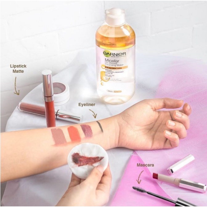 Nước tẩy trang mặt mắt môi Garnier Đức 400ml dịu nhẹ không gây kích ứng - Shop Viloet
