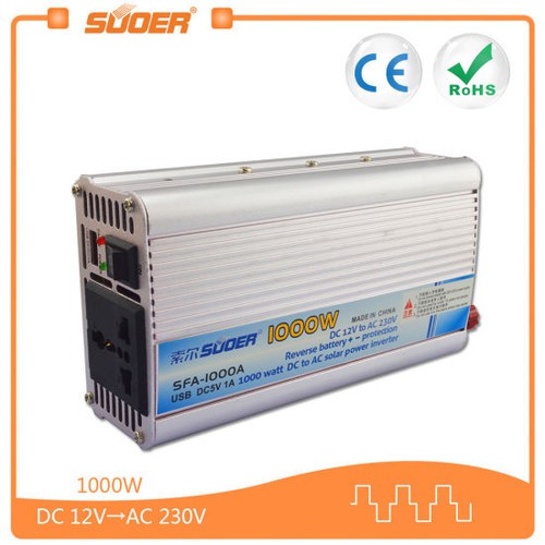 [Mã 44ELSALE2 giảm 7% đơn 300K] Bộ đổi điện chống ngược cực 1000W 12V sang 220V - SFA-1000A