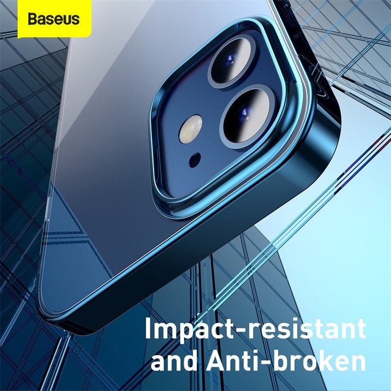 Ốp lưng chống sốc viền màu cho iPhone 12 / 12 Mini / 12 Pro / 12 Pro Max chính hãng Baseus Glitter