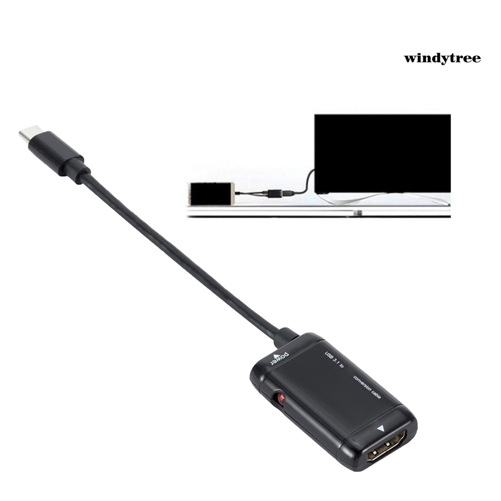 Dây Cáp Chuyển Đổi Tín Hiệu Ổn Định Từ Abs Type-c Sang Hdmi Cho Điện Thoại