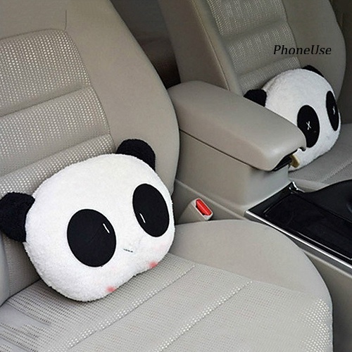 Pu Gối Tựa Đầu Hình Gấu Trúc Cho Xe Ô Tô