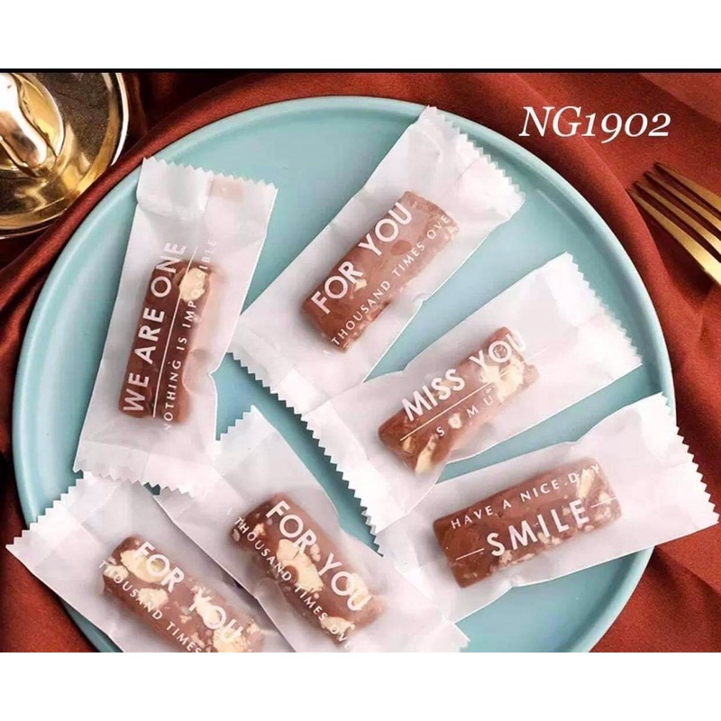 Vỏ kẹo nougat / kẹo hạnh phúc 200 chiếc trắng