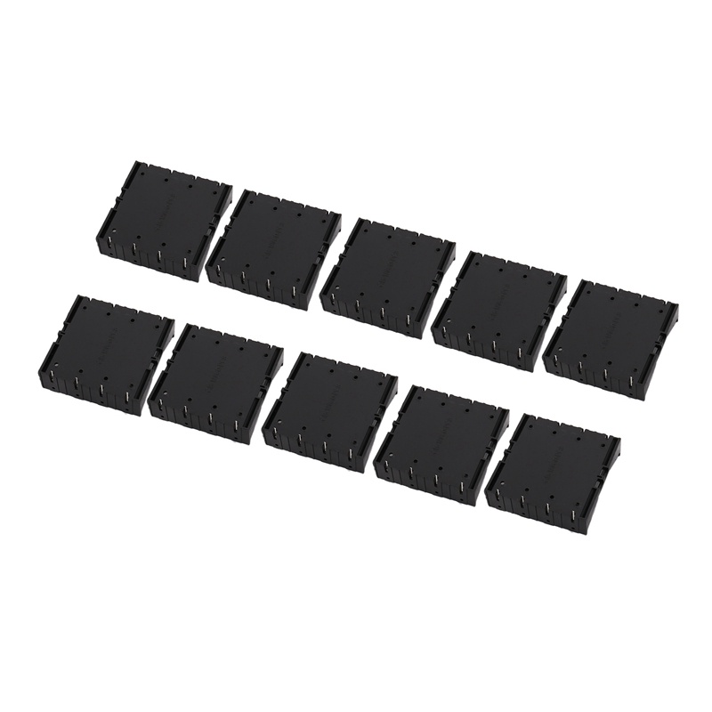 Bộ 10 Hộp Đựng Pin 4x 13.7V 18650 Màu Đen Chất Lượng Cao