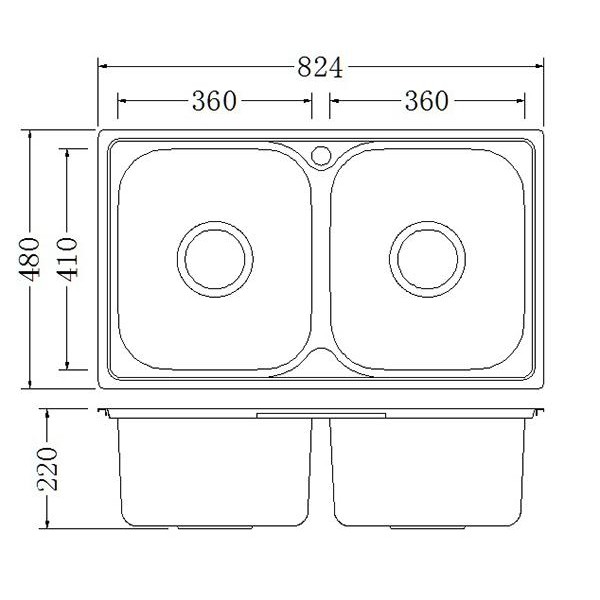 Chậu rửa chén Inox Eurolife C8 + Vòi rửa chén nóng lạnh EurolifeEL-T007 (Trắng bạc) + Bình xịt nước rửa chén