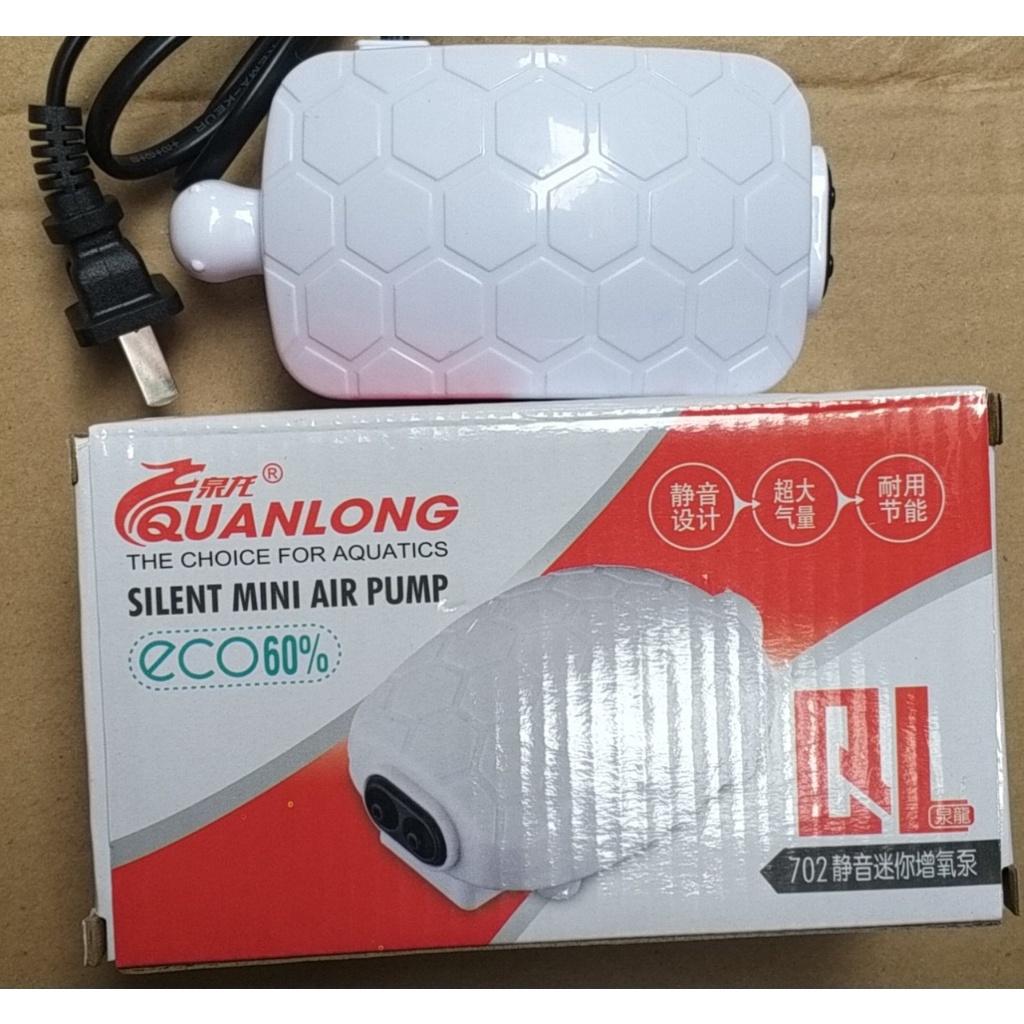 Máy sủi khí OXY các loại hiệu Atman, Quanlong, Sobo, Vipsun 1, 2 vòi cho hồ cá cảnh, TẶNG KÈM DÂY VÀ ĐÁ SỦI