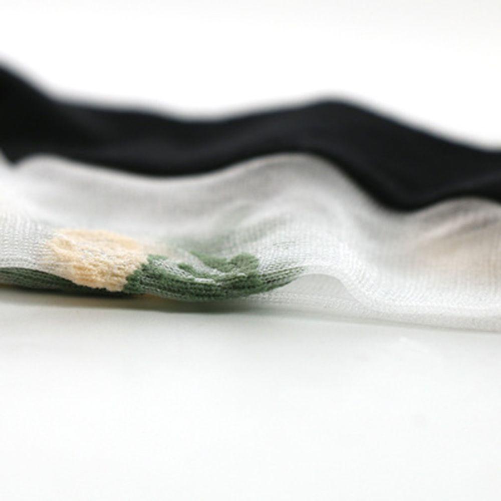 Vớ Cotton Lụa Jacquard Thủy Tinh In Hoa Cho Nữ|Tất Chân Thiết Kế Đơn Giản Hợp Thời Trang