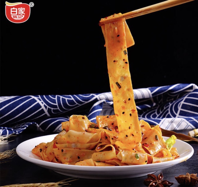 Miến gạo trộn khô cay Tứ Xuyên - loại miếng bản to ăn rất thích