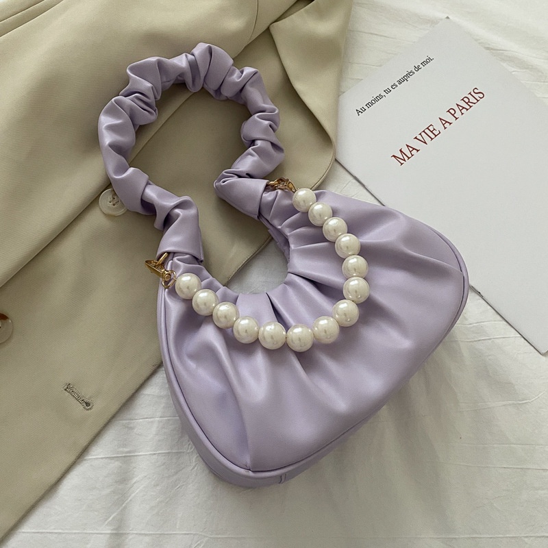 IELGY Túi Đeo Vai Đính Ngọc Trai Thời Trang Xinh Xắn Cho Nữ