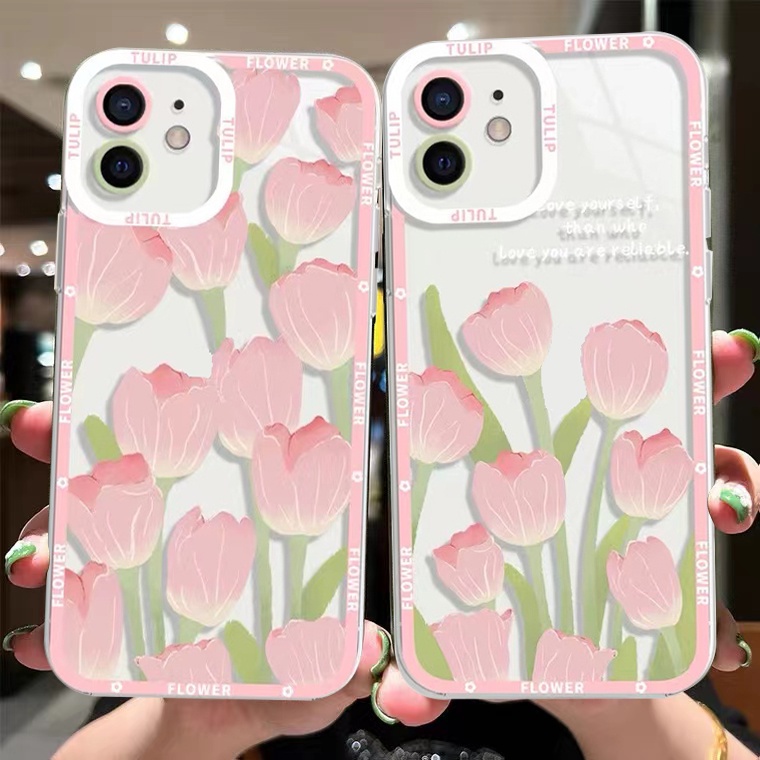 Ốp ĐiệN ThoạI HọA TiếT Hoa Tulip Cho iPhone 11 12 13 Pro MAX X XR XS MAX 12 Pro 6 6S 7 8 Plus