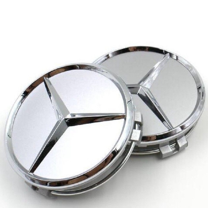 4 Nắp Đậy Trục Bánh Xe Hơi 75mm Cho Mercedes Benz Tiện Dụng
