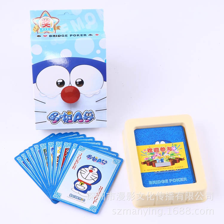 Bộ thẻ bài in hình doremon doraemon nobita chaien xuka xê kô 54 lá khác nhau bộ tú bài tây anime manga chibi xinh xắn