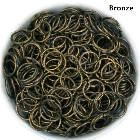 Set 200 vòng thép không gỉ 4/5/6/8/10/12mm dùng làm trang sức thủ công