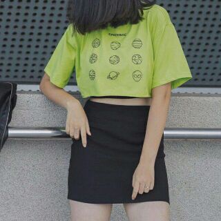 Áo Croptop in MOTTOR (Hình Thật)