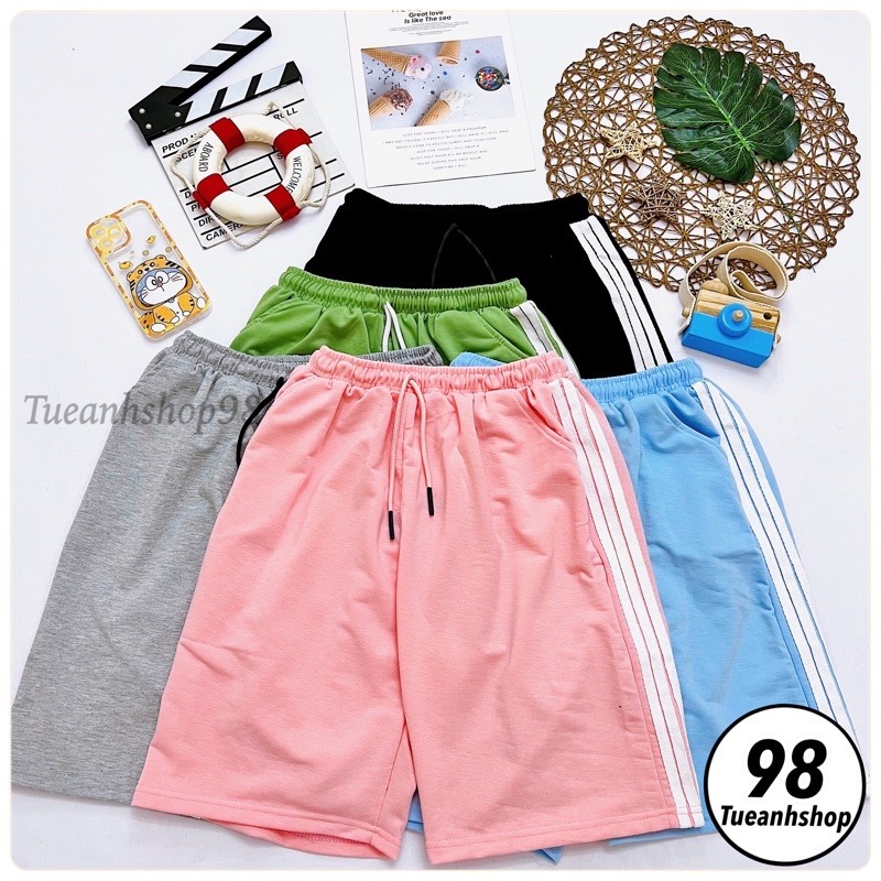 Quần Short 3 Sọc Unisex Nam Nữ Freesize 38-70kg - TUEANHSHOP