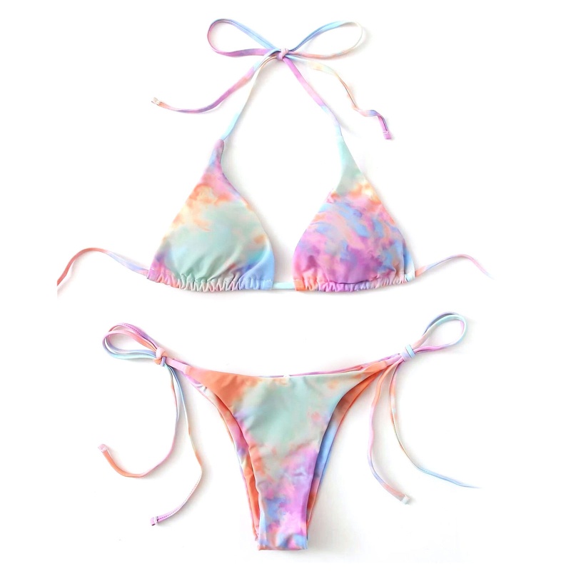 Bikini Cột Dây Lưng Thấp Nhiều Màu Sắc