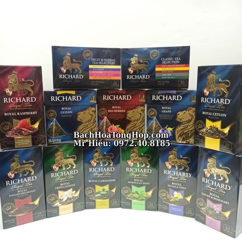 Trà Richard Royal Tea hộp giấy các vị