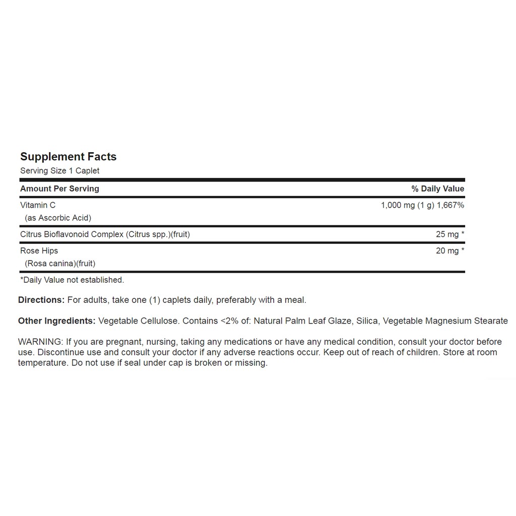 [CHÍNH HÃNG] nhanh liền sẹo, mờ vết thâm, mờ nám, sáng da Vitamin C 1000mg Bioflavonoids & Rose Hips Puritan’s Pride 693 | BigBuy360 - bigbuy360.vn