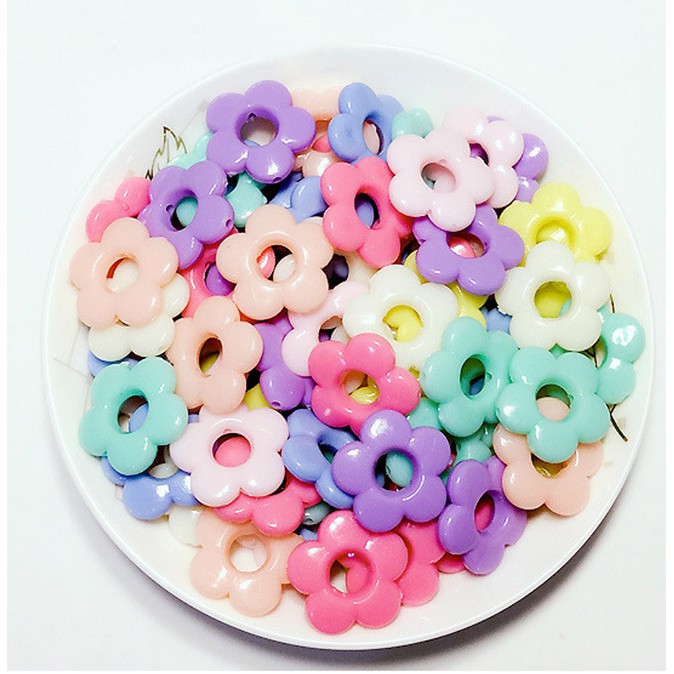 Set 40 hạt nhựa Acrylic 19mm tự làm trang sức thủ công mới