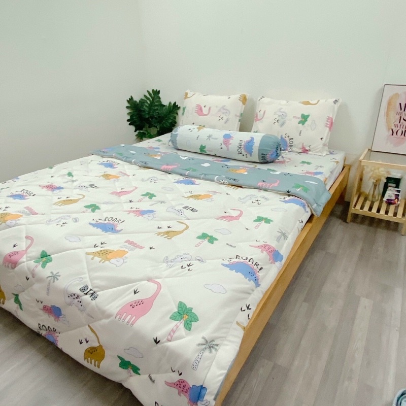 Bộ chăn ga/drap trải giường Thun Lạnh Hàn Quốc
