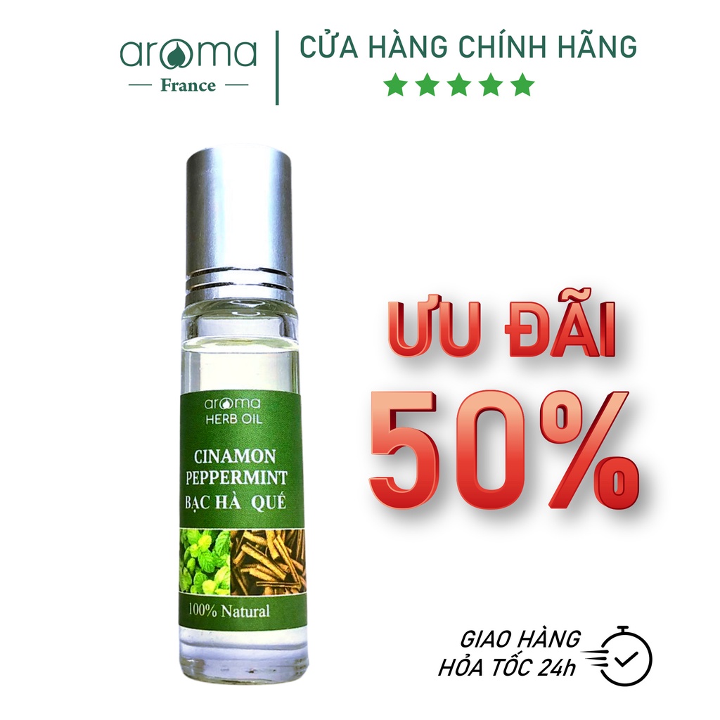 Dầu Thảo Mộc Hương Bạc Hà Quế Aroma 9ml