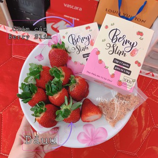 BERRY SLIM - Bột hòa tan dâu giảm cân EMOSLIM ( tặng kèm thước dây)