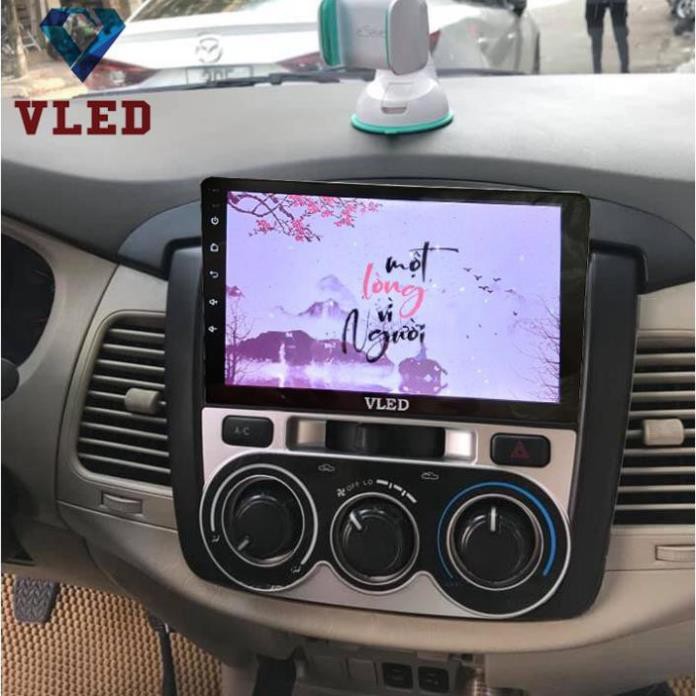 Bộ màn hình Android VLED V5 cho xe TOYOTA INNOVA 2014, hỗ trợ ngôn ngữ TIẾNG VIỆT, nghe đài FM đa kênh, 2 cổng USB 4.0