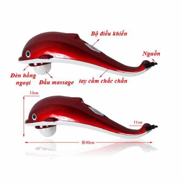 MÁY MASSAGE CẦM TAY CÁ HEO DOLPHIN, tăng cường tuần hoàn máu, giảm nhức mỏi - Soleil home