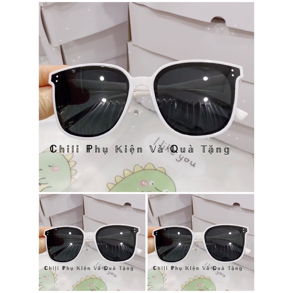 K8 - Kính mát nam nữ, mắt kiếng râm thời trang chống nắng du lịch màu trắng 2 chấm dọc | BigBuy360 - bigbuy360.vn