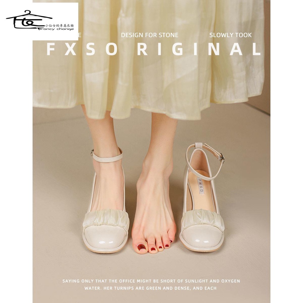 Giày Búp Bê Gót Dày Thời Trang Xuân Thu Hàng Mới 2022 Cho Nữ