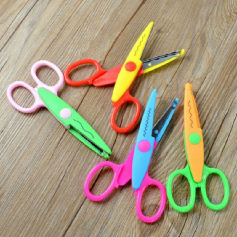 Kéo răng cưa, kéo viền sóng thủ công cho bé làm thiệp ,album