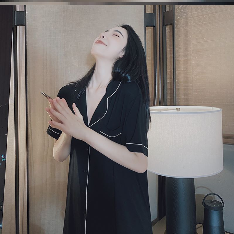 Áo ngủ ngắn tay dáng rộng dáng yêu cho nữ