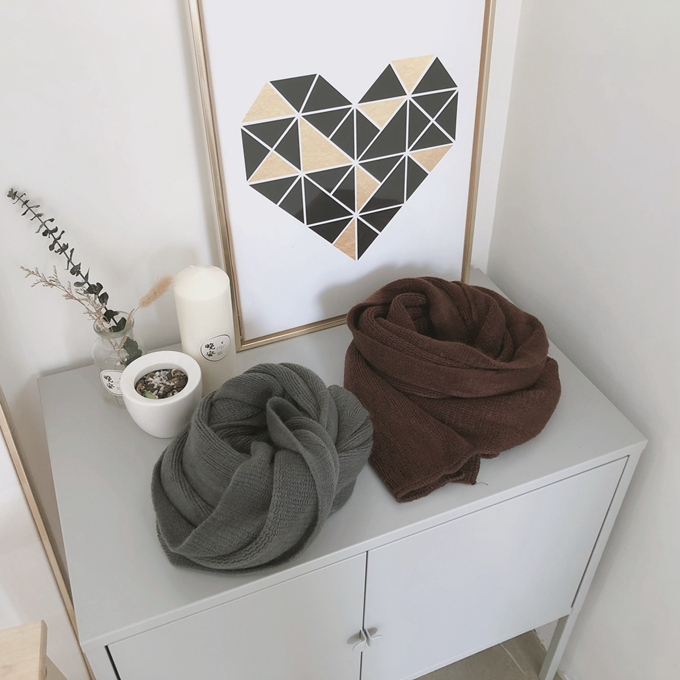 Khăn Choàng Cổ IFNICEFUTURE Màu Trơn Phong Cách Hàn Quốc Thời Trang Nam Nữ