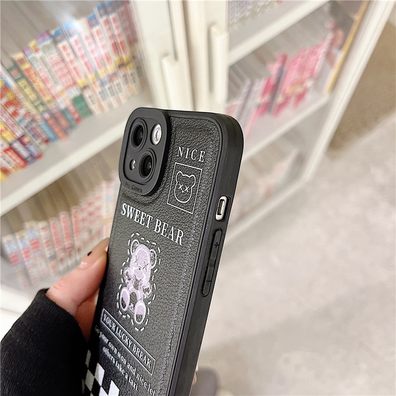 Ốp lưng iphone Ốp Điện Thoại Da Màu Trơn Phù Hợp Cho Apple Iphone 11 12Pro 6 7 8plus xs 13 Dinuo case