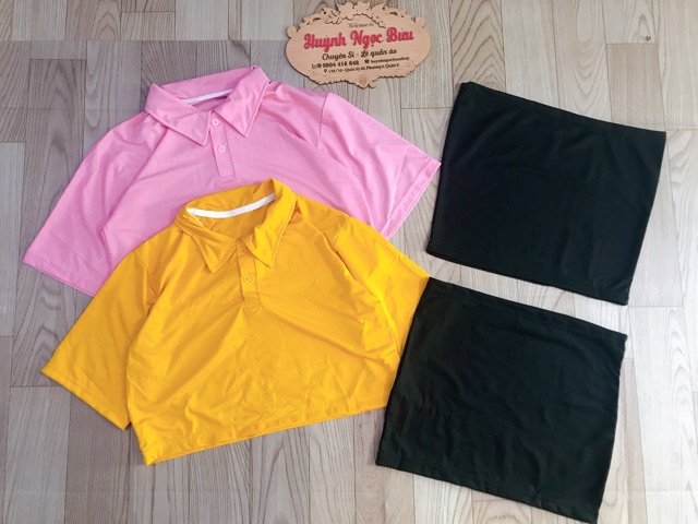 [KÈM ẢNH THẬT+VIDEO] SET 2 MÓN POLO CROPTOP KÈM ỐNG