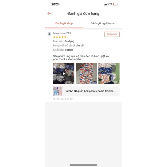 Combo 10 quần bozip DÀI cho bé trai/ bé gái