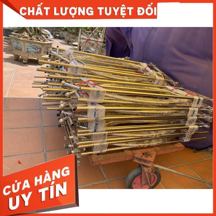 Giá phơi quần áo 2 tầng khung inox - Hiền Hoa - Giá treo quần áo khung inox Chuẩn 100%