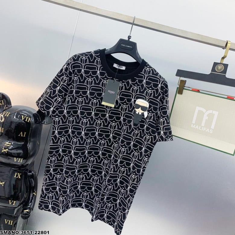 Áo phông nam FENDY hoạ tiết full áo thêu logo cực đẹp