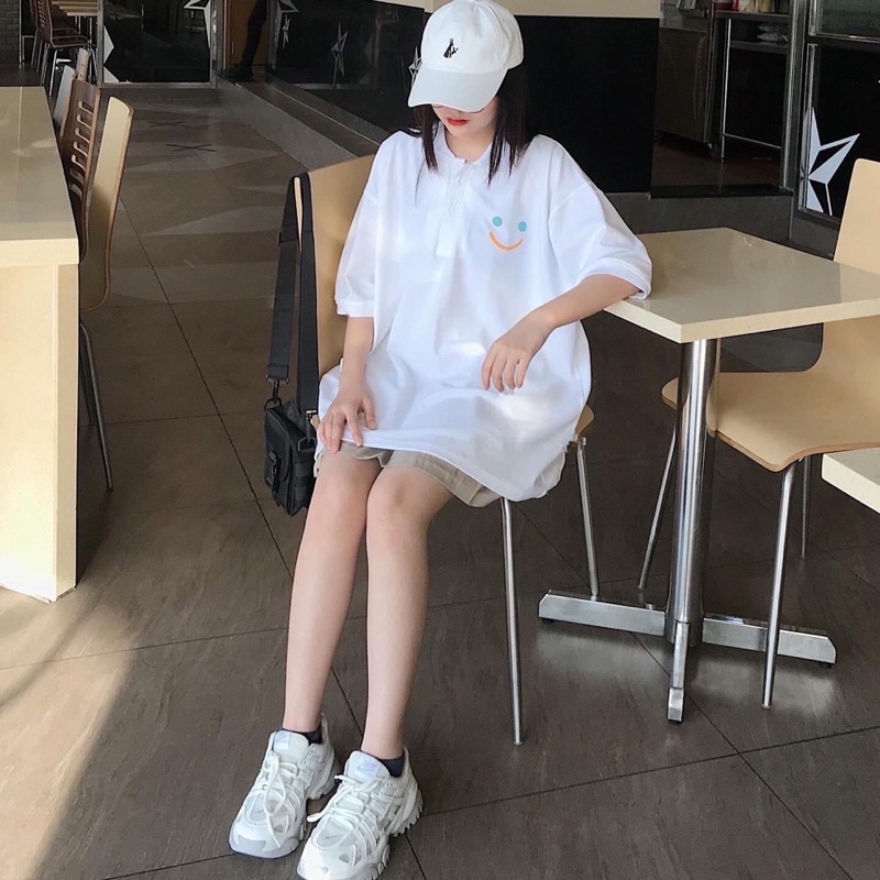Áo thun polo cổ bẻ tay lỡ unisex HOMIES ICON