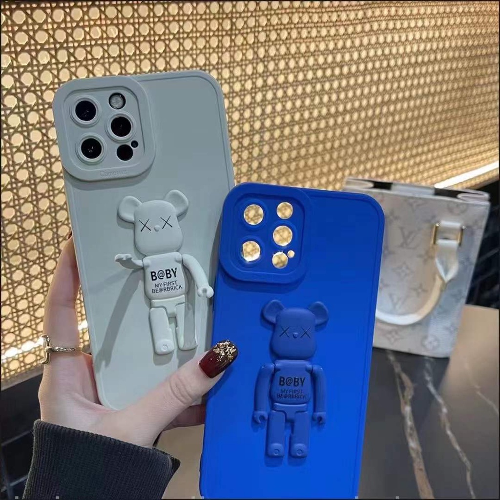 Ốp điện thoại mẫu Bearbrick sang trọng cho iPhone 13 Pro Max i13 13pro 11 Pro Max i11