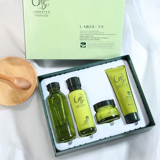 Bộ dưỡng ẩm cao cấp LAIKOU làm săn chắc và chống lão hóa chiết xuất trà xanh - SD9