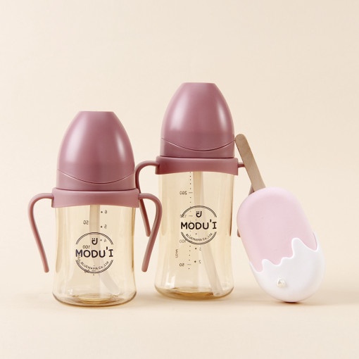 Bình tập uống nước, uống sữa PPSU cao cấp chống sặc, chống đổ Modui Sippy Hàn Quốc
