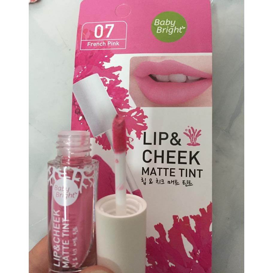 Son kem và má hồng Cathy Doll Baby Bright Lip &amp; Cheek Matte Tint 2.4g