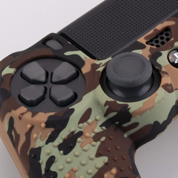 Camouflage Case Graffiti Studded Dots Silicone Rubber Gel Skin for Sony PS4 Slim/Pro Controller