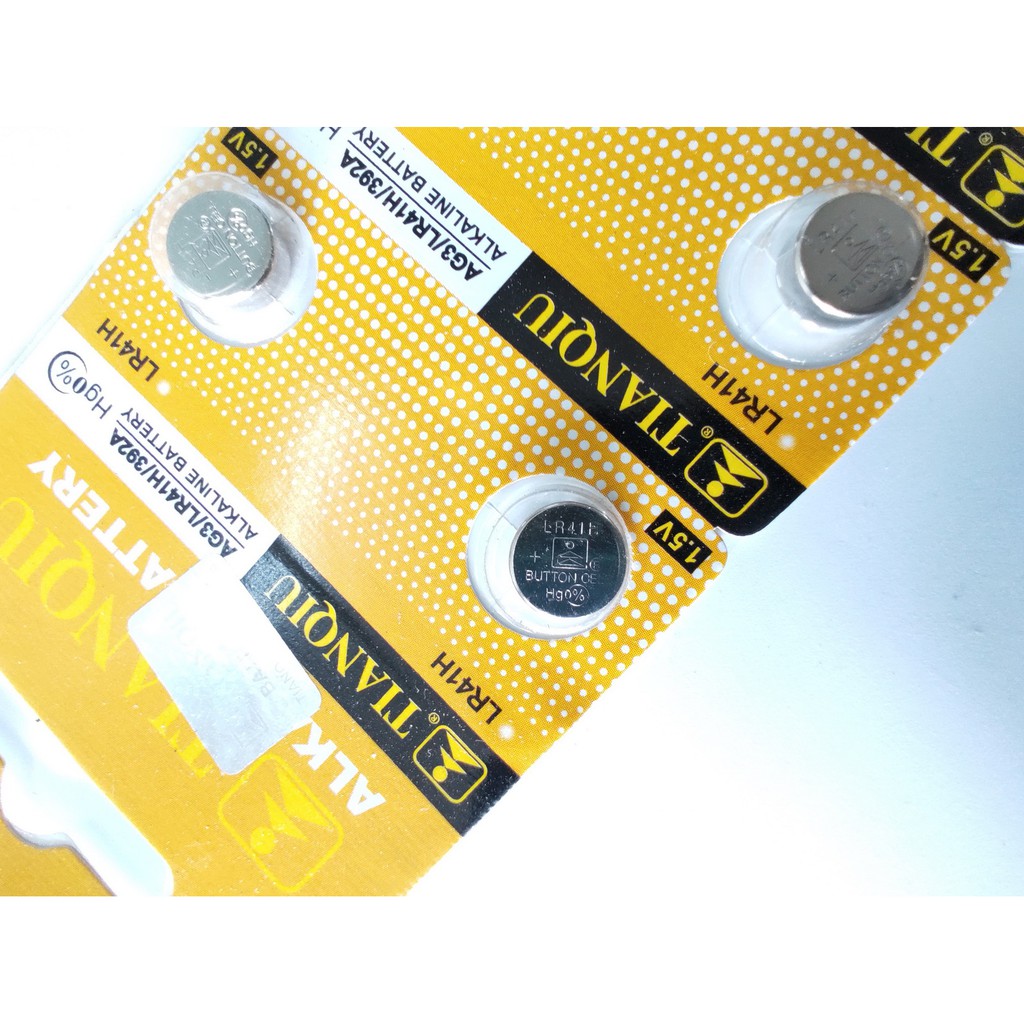Vỉ 10 viên pin cúc áo LR41 AG3 CX41 392 dành cho các loại kính lúp kinh soi hộp điện tử