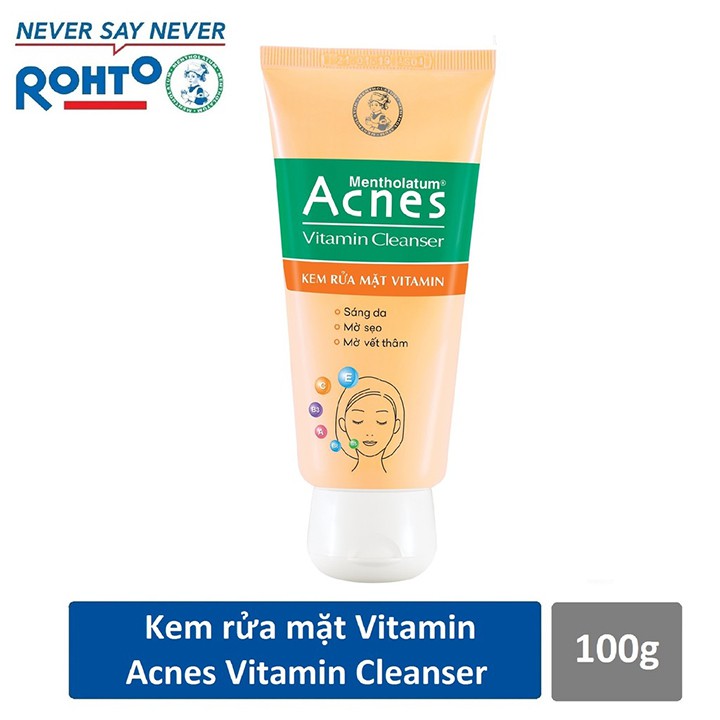 Acnes Vitamin Cleanser – Kem Rửa Mặt Vitamin 100g - Coastlinecare Pharmacy