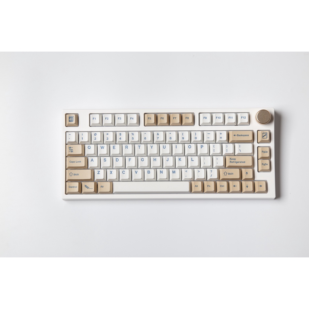Bộ keycap PBT Mika Dog Theme, Soy Milk in Dye-sub nút bàn phím cơ - cherry profile - phù hợp các layout bàn phím cơ bản